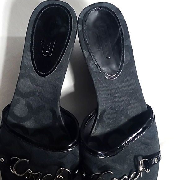 Coach Black Monogram Plateforms - Picture 5 of 6